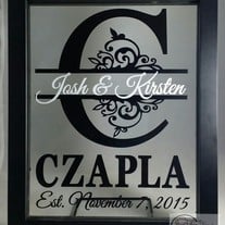 Personalized Last Name Floating Frame 8x10, Wedding Gift, Anniversary Gift