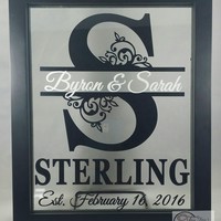 Personalized Last Name Floating Frame 8x10, Wedding Gift, Anniversary Gift - Thumbnail 1