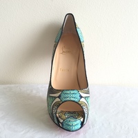 CHRISTIAN LOUBOUTIN "New Very Prive" Python Inferno Platform Pumps - Thumbnail 1