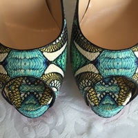 CHRISTIAN LOUBOUTIN "New Very Prive" Python Inferno Platform Pumps - Thumbnail 2