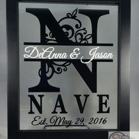 Personalized Last Name Floating Frame 8x10, Wedding Gift, Anniversary Gift - Thumbnail 3