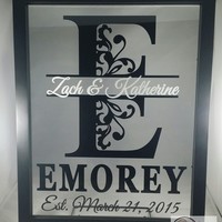 Personalized Last Name Floating Frame 8x10, Wedding Gift, Anniversary Gift - Thumbnail 4