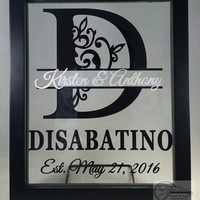 Personalized Last Name Floating Frame 8x10, Wedding Gift, Anniversary Gift - Thumbnail 3