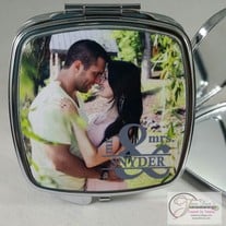 Couples Photo Mirror - Personalized Compact Mirror