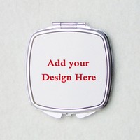 Couples Photo Mirror - Personalized Compact Mirror - Thumbnail 2