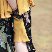 APORIA AS FLOUNCED COLLISION COLOR CHIFFON DRESS MZ01130 - Thumbnail 4