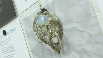 Moonstone & Leaf Necklace