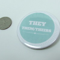Pronoun Badge - They/them/theirs  - Thumbnail 2