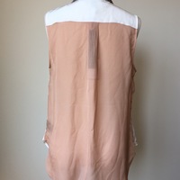 ELIZABETH & JAMES "Julian" Two-Tone Silk Blouse With Sequin Collar - Thumbnail 3