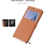 New! FLOVEME Samsung Galaxy S6 Luxury Plain Skin Leather Flip Case WHITE-4