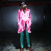 GD MEN'S BRITISH STYLE SLIM PINK WHITE BLACK CASUAL LONG JACKET - Thumbnail 3