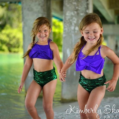 Ariel inspird high-waist swimsuit