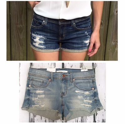 Denim Distressed Shorts