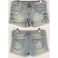 Denim Distressed Shorts - Thumbnail 1