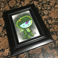 Green Dragon Boy illustration print - Thumbnail 1