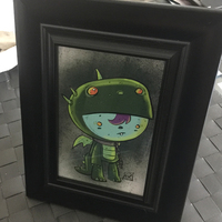 Green Dragon Boy illustration print - Thumbnail 2