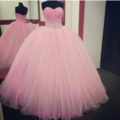 Pink ball gown quinceanera dresses 2016 beaded vestidos de 15 anos cheap sweet 16 dresses debutante