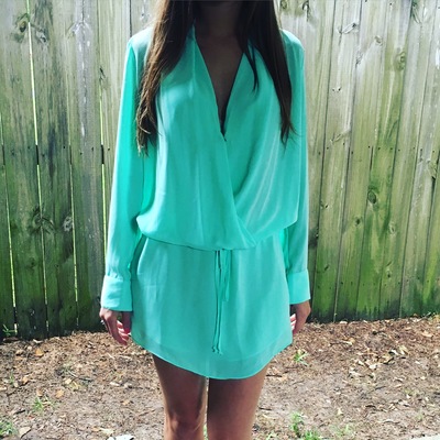 Mint criss-cross dress