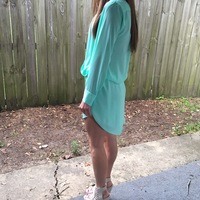 Mint Criss-Cross Dress - Thumbnail 1