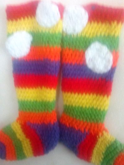Child Crochet Rainbow Socks 
