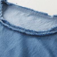 MILANO FASHION ROSE MODERN LOOSE TENCEL DENIM SUIT 0305 - Thumbnail 3