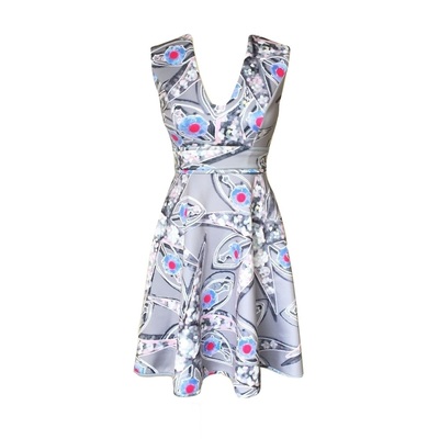 Cynthia rowley fit & flare "rhinestone stars" print dress with pockets