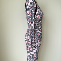 ICB Bastille Tile Print BodyCon Jersey Dress - Thumbnail 2