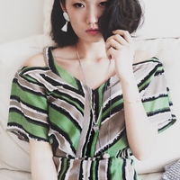 JAPANESE BRAND VINTAGE STYLE STRIPED JUMP SUIT - Thumbnail 1