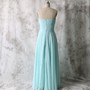 Simple Chiffon A-line Long Mint Blue Bridesmaid Dresses 2016, Bridesmaid Dresses, Wedding Party Dresses-1