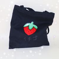 Harajuku Strawberry Canvas Shoulder Bag - Thumbnail 3