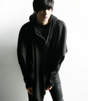 BAT WINGS LONG SLEEVED HOODIE BLACK COAT - Thumbnail 3