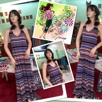 Cali Drop Waist Maxi Dress (halter) - Thumbnail 4