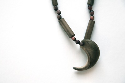 Bamboo strung church seed necklace