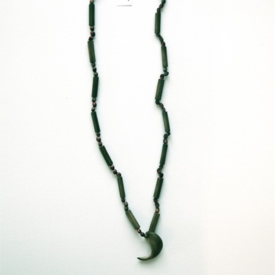 Bamboo strung church seed necklace