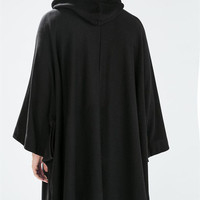 CATWALK FRINGED CAPE BAT HOODIE BLACK COSTUME COAT - Thumbnail 4