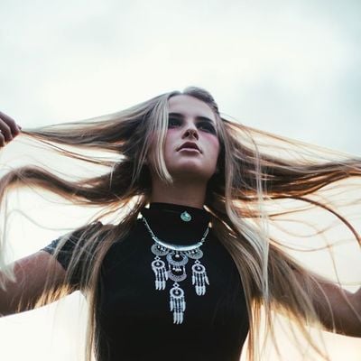 Dream weaver statement necklace