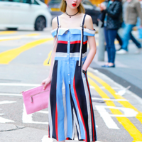 JAPANESE BRAND STREET STYLE MULTICOLOR STRIPED JUMPSUIT ST1603040 - Thumbnail 4