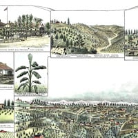 Auburn, California in 1887 - Bird's Eye View, Map, Aerial, Panorama, Vintage, Antique, Fine Art, Wall Art, History - Thumbnail 3