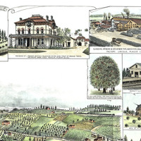 Auburn, California in 1887 - Bird's Eye View, Map, Aerial, Panorama, Vintage, Antique, Fine Art, Wall Art, History - Thumbnail 4