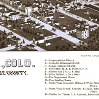 Buena Vista, Colorado in 1882 - Bird's Eye View Map, Aerial map, Panorama, Vintage, Antique map, Reproduction, Fine Art, Wall Art, History - Thumbnail 2