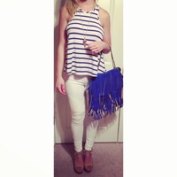 Striped Racerback Tank - Thumbnail 4