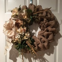 Burlap vintage wreath - Thumbnail 1