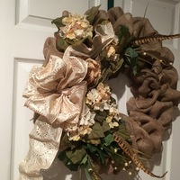 Burlap vintage wreath - Thumbnail 3