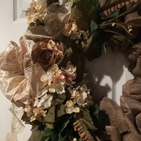 Burlap vintage wreath - Thumbnail 4