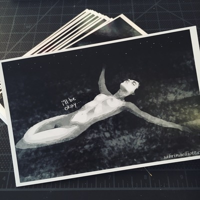 Sale! "i'll be okay" post card