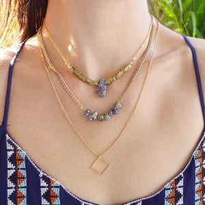 Hematite Druzy Quartz Necklace - Thumbnail 2