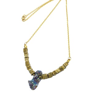 Hematite Druzy Quartz Necklace - Thumbnail 3