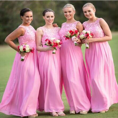 Long bridesmaid dress ,pink bridesmaid dress ,A-line bridesmaid dress ,cheap bridesmaid dress,BD14418