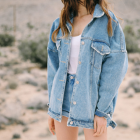 FASHION DENIM COAT   3403 - Thumbnail 3