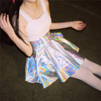 Harajuku shiny silver psychedelic laser - Thumbnail 1